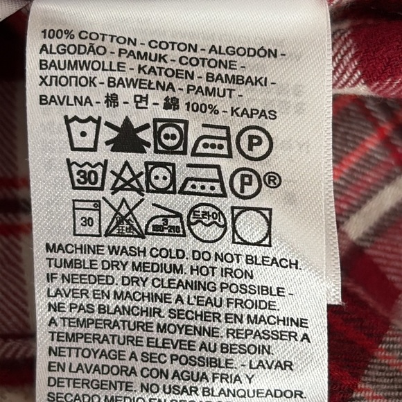 Levi's Maple Cotton Flannel Plaid Utility Shirt Red Combo - NEW - Size Medium - Picture 10 of 11